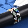 Natural Mixed Gemstone Beaded Stretch Bracelets for Women Men BJEW-M049-17-3