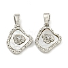 Brass with Clear Cubic Zirconia with Sea Shell Charms KK-Q820-14P-1