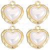 Beebeecraft 10PCS Alloy with Acrylic Imitation Pearl Pendants FIND-BBC0002-88-1