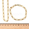 304 Stainless Steel Paperclip Chains Bracelet & Necklace Jewelry Sets SJEW-L199-15G-5