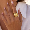 Elephant 304 Stainless Steel Cuff Open Rings HL9999-3