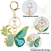 DIY Alloy Enamel Butterfly Pendants Keychain Making Kits DIY-SP0003-10C-5