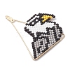 Glass Seed Beaded Eagle Pendants PALLOY-MZ00728-3