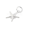 925 Sterling Silver Starfish Charms STER-S010-02A-S-2