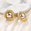 304 Stainless Steel Stud Earrings EJEW-D319-10G-2