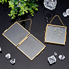 Hanging Pressed Flower Alloy Photo Frames ODIS-WH0002-71G-4