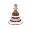 Christmas Theme Spray Painted Alloy Enamel Pendants ENAM-Z020-02H-1