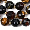 Three-Color Natural Tiger Eye Beads Strands G-C249-A29-16mm-5