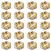 Brass Rhinestone Spacer Beads RB-YW0001-05D-01G-1