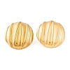 Ion Plating(IP) Flat Round 304 Stainless Steel Stud Earrings for Women EJEW-L272-003G-1