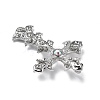 Cross Alloy Rhinestone Brooch Pins JEWB-Z034-06P-01-2