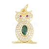 Brass Micro Pave Cubic Zirconia Pendants KK-F938-34G-03-1
