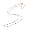 Brass Bar Link Chain Necklaces NJEW-K123-04RG-2
