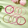 12Pcs 12 Styles Glass Stretch Bracelets BJEW-JB11032-01-2