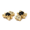 Rack Plating Brass Micro Pave Clear Cubic Zirconia Connector Charms KK-C013-01G-3