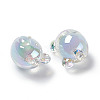 UV Plating Rainbow Iridescent Acrylic Beads X1-OACR-H015-11-3
