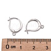 Anti-Tarnish Rhodium Plated 925 Sterling Silver Leverback Earring Findings STER-I017-087P-3