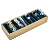 10 Grids PU Leather Bangle Organizer Display Trays BDIS-WH0008-19B-1