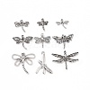 90Pcs 9 Style Tibetan Style Zinc Alloy Pendants TIBEP-PH0020-21AS-RS-2