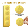 Plastic Self Adhesive Gold Foil Embossed Stickers DIY-WH0211-412-2