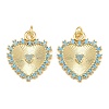 Brass Micro Pave Cubic Zirconia Pendants KK-L275-71B-G-1