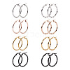 304 Stainless Steel Hoop Earrings EJEW-TA0001-05-2