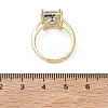 Brass & Clear Cubic Zirconia Finger Rings CU-CBA7E55-13G-5