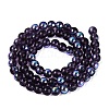 Transparent Electroplate Glass Beads Strands EGLA-Q132-6MM-01A-10-2