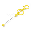 Spray Painted Alloy Bar Beadable Keychain for Jewelry Making DIY Crafts KEYC-A011-02H-2