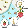 10Pcs 5 Styles Brass Charms KK-CJ0001-73-3