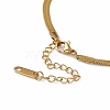 304 Stainless Steel Snake Pendant Necklace with Herringbone Chains for Men Women NJEW-P269-05G-4