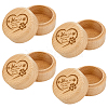 Engraved Wood Pet Fur Storage Keepsake Boxes CON-WH0085-157-1