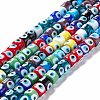 Handmade Evil Eye Lampwork Beads Strands LAMP-F024-01B-2