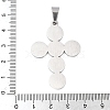 Tarnish Resistant 304 Stainless Steel Saint Benedict Medal Cross Pendants STAS-F012-12-3