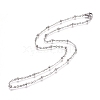 Non-Tarnish 304 Stainless Steel Cable Chains/Satellite Chains Necklaces NJEW-L159-07A-P-A-2