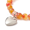 Two Tone Natural Jade Beaded Stretch Bracelet BJEW-JB09176-4