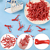 70Pcs Opaque Acrylic Imitation Coral Beads SACR-SC0001-64-6