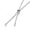 Adjustable 201 Stainless Steel Slider Necklaces LS-MAK-L026-08A-P-1-2
