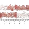 Natural Quartz Crystal & Strawberry Quartz Beads Strands G-L610-A26-01-5