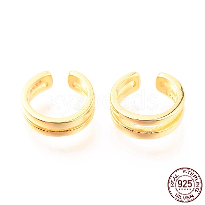 925 Sterling Silver Cuff Earrings EJEW-H124-07G-1
