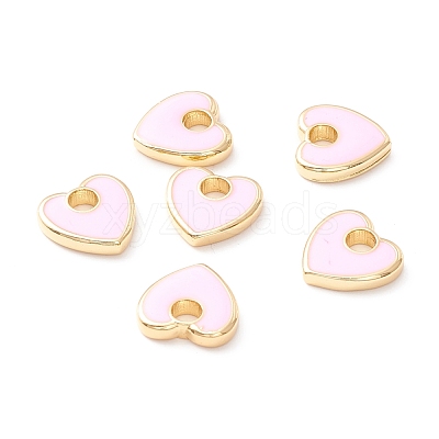 Rack Plating Eco-friendly Brass Enamel Charms KK-D073-04G-03-NR-1