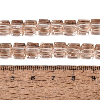 Transparent Glass Beads Strands GLAA-R041-8x8mm-A05-1