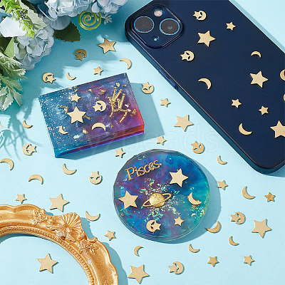 150Pcs 5 Style Brass Cabochons KK-OC0001-40-1