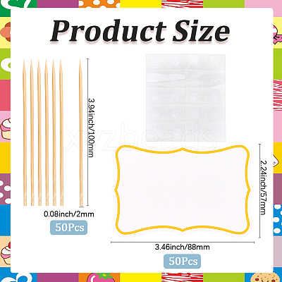 1 Set Paper Blackboard Cake Toppers AJEW-SC0003-84B-1