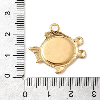 304 Stainless Steel Pendant Cabochon Settings STAS-B113-09G-05-1