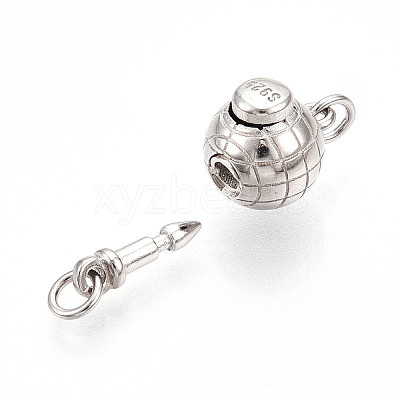 925 Sterling Silver Box Clasps STER-T007-138P-1