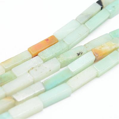 Natural Flower Amazonite Bead Strands G-R299-23-1