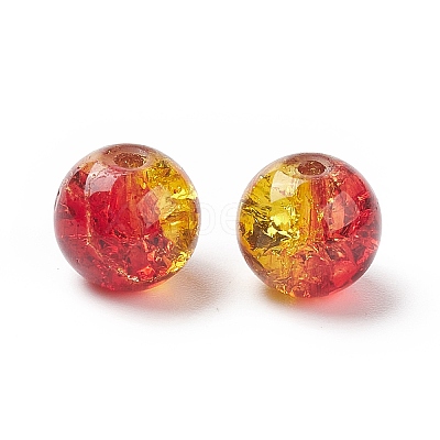 25Pcs Transparent Crackle Glass Beads CCG-XCP0001-02A-1