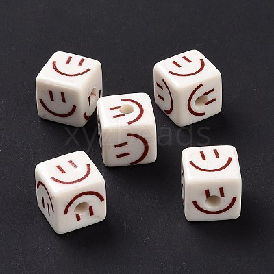 Opaque Printed Acrylic Beads LS-MACR-C007-01L-1