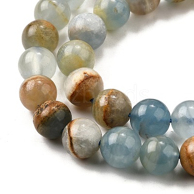 Natural Blue Calcite Beads Strands G-H312-C02-8mm-1